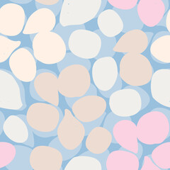 Vector petals seamless pattern. Gentle colors, abstract background. Floral background. Best for fabric, wrapping paper, home design, textile.	