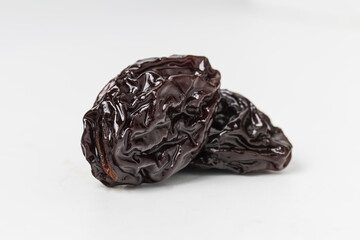 close up two delicious raisins