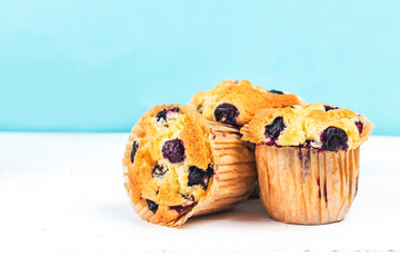 fresh baked blueberry muffin
