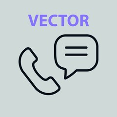Message Icon, Chat Bubble Editable stroke. Communication linear icon. The symbol can denote Dialogue, speak. Vector illustration Isolated