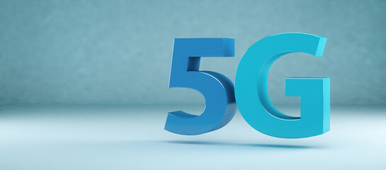 5 G symbol, concept of internet connection technology