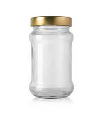empty glass jar for food and canned food.