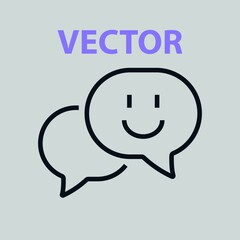 Message Icon, Chat Bubble Editable stroke. Communication linear icon. The symbol can denote Dialogue, speak. Vector illustration Isolated
