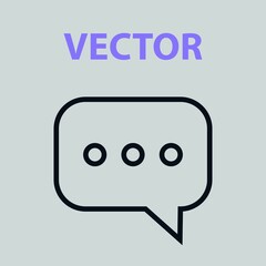 Message Icon, Chat Bubble Editable stroke. Communication linear icon. The symbol can denote Dialogue, speak. Vector illustration Isolated