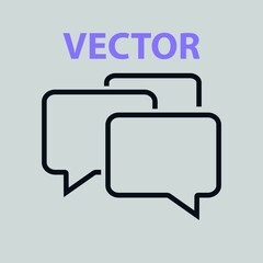 Fototapeta premium Message Icon, Chat Bubble Editable stroke. Communication linear icon. The symbol can denote Dialogue, speak. Vector illustration Isolated