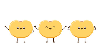 Soybean vector. Soybean character design.