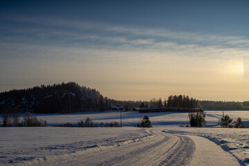 Fototapeta premium Winter at countyside