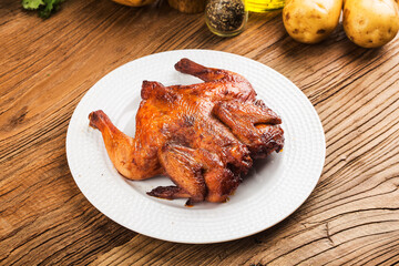 fresh roast chicken wooden board (1)