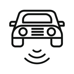 Smart  Car  Icon on white  background color  editable