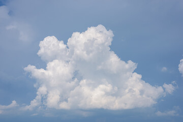 White clouds on blue sky