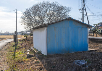 Old farmers' shed in a rural village, Japan