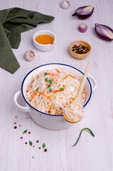 Sauerkraut salad with carrots