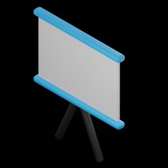Isometric Icon whiteboard