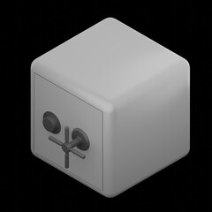 Isometric Icon safe box