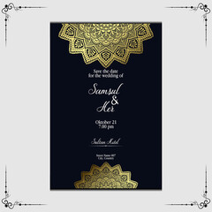 Mandala template with elegant, classic elements. Great for invitation, flyer, menu, brochure, background Premium Vector
