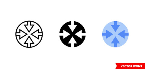 Router icon of 3 types color, black and white, outline. Isolated vector sign symbol.