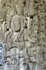 Copan, Honduras, Central America: stela of maya ruler in Copan. Copan is an archaeological site of the Maya civilization, not far from the border with Guatemala