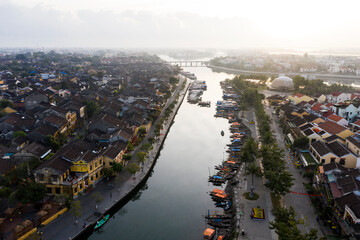 aerial view of Hoi An, Ancient Town, in vietnam