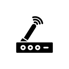 router glyph Icon. internet of things vector illustration on white background