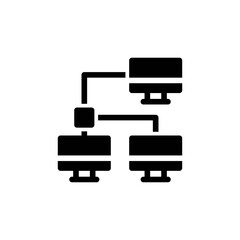 computer network glyph Icon. internet of things vector illustration on white background