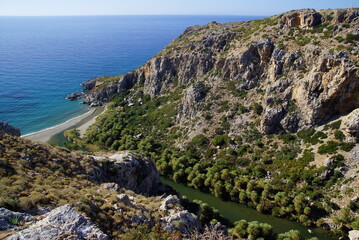 Preveli beach and Kourtaliotikos Gorge