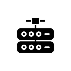 server glyph Icon. internet of things vector illustration on white background