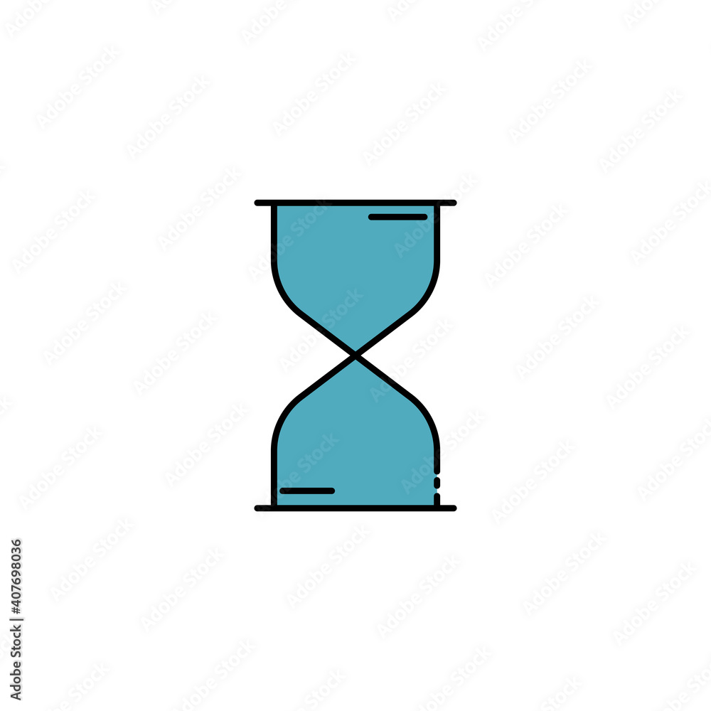 Poster hourglass lineal color icon. on time, management, business symbol. internet concept symbol for websi