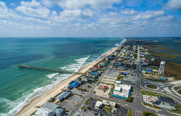 Downtown Surf City, NC - Beach and Pier © Bobby Bourdeaux