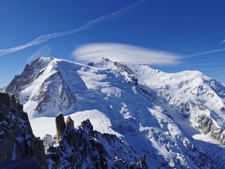 snow covered mountains