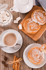 Sweet pastry swirls.
