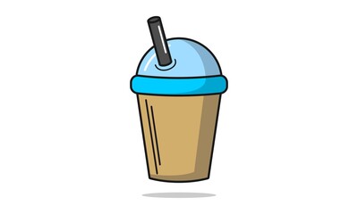 Ice drink cup illustration vector design