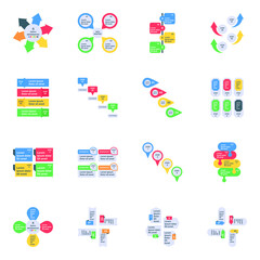 
Set of Descriptive Infographics Flat Icons
