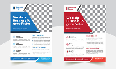 Corporate Flyer Design Template Print Ready A4 Size 02 color Variation