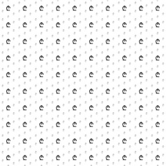 Square seamless background pattern from geometric shapes are different sizes and opacity. The pattern is evenly filled with black lary symbols. Vector illustration on white background