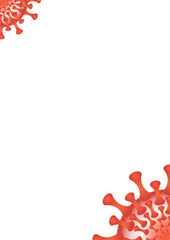Coronavirus - isolate on a white background, format A4. Cover for a book, a notebook, a presentation.