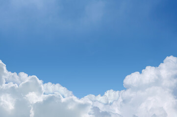 Naklejka na ściany i meble Clouds layer with blue sky background