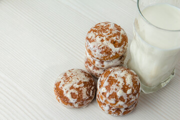 glass of milk and chocolate cookies