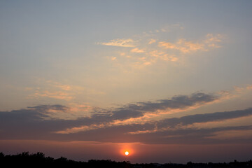 Beautiful clouds and sunset sky background