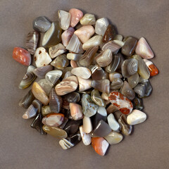 Natural Agate, various types and color, gems mineral collection as nice natural background