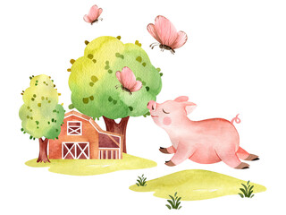 WATERPROOF PATTERN SET FOR PETS ON THE FARM © Elena