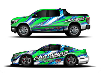 rally car livery design vector. abstract race style background for vehicle vinyl sticker wrap
