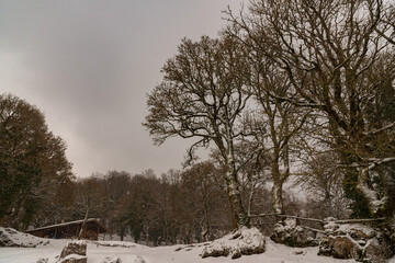 Molise, Italy.  Spectacular winter panorama.