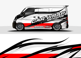 Naklejka premium rally car livery design vector. abstract race style background for vehicle vinyl sticker wrap 