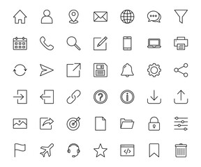 Website icon set. for computer, web and mobile apps