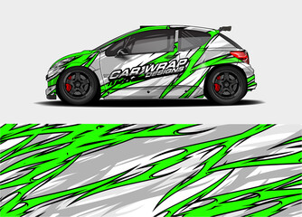 rally car livery design vector. abstract race style background for vehicle vinyl sticker wrap
