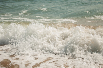 Summer waves on the sea