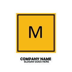 M Initial logo template vector