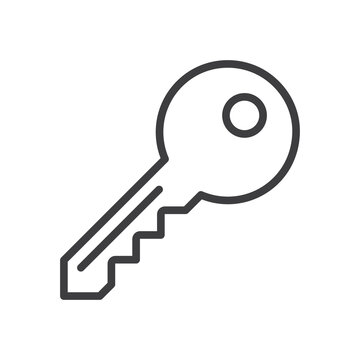 recommend clip art: Access key line art icon for apps and website