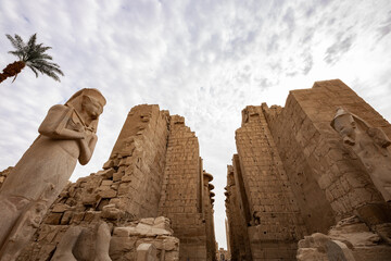 Karnak Temple Complex in Luxor. A famous ancient Egyptian temple ruin.