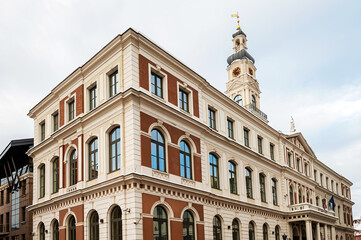 Riga. Latvia. Historical part of the city. Riga Town Hall.